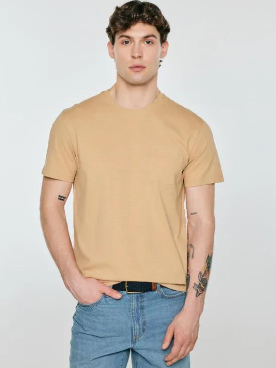 BIG STAR T-Shirt TOMES Beżowy Basic Fit
