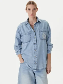 Billabong Koszula jeansowa Down The Coast EBJWT00122 Niebieski Oversize