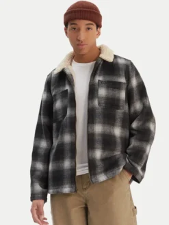 Billabong Kurtka koszulowa Hills Sherpa EBYJK00136 Szary Regular Fit