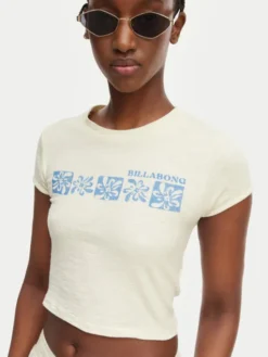 Billabong T-Shirt Baby EBJKT00119 Beżowy jasny Slim Fit