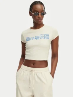 Billabong T-Shirt Baby EBJKT00119 Beżowy jasny Slim Fit
