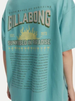 Billabong T-Shirt Reach For Sunshine EBJZT00478 Turkusowy Loose Fit