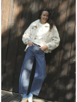 BIZUU Jeansy LYON BARREL JEANS Niebieski Standard Fit