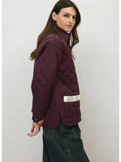 BIZUU Kurtka przejściowa MARIN OVERSIZED JAKCET Bordowy Standard Fit