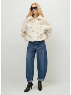 BIZUU Kurtka przejściowa MEDDY FLEECE JACKET Biały