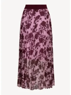 BIZUU Spódnica midi MINA Różowy Standard Fit