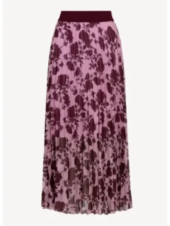 BIZUU Spódnica midi MINA Różowy Standard Fit