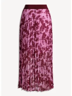 BIZUU Spódnica mini MINA FLORAL SKIRT Różowy Standard Fit