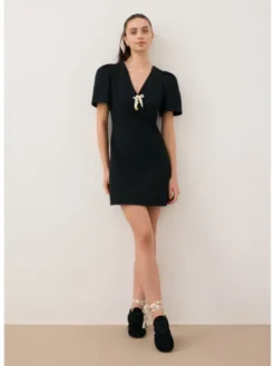 BIZUU Sukienka codzienna TIBA Czarny Standard Fit