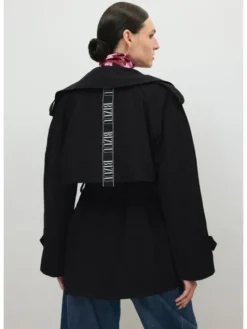 BIZUU Trencz RACHY TRENCH COAT Czarny