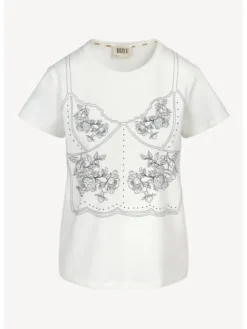 BIZUU T-Shirt BROOKE Biały Standard Fit