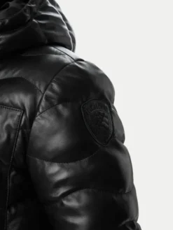 Blauer Kurtka skórzana 26WBLUL01490 007012 Czarny Slim Fit