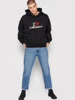 2005 Bluza Unisex Hot Moms Czarny Relaxed Fit