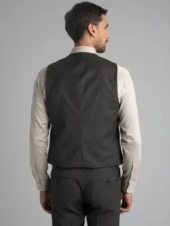 Borgio Kamizelka garniturowa Pertosa Brązowy Slim Fit