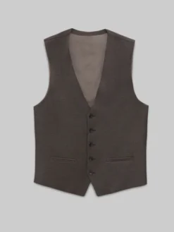 Borgio Kamizelka garniturowa Pertosa Brązowy Slim Fit