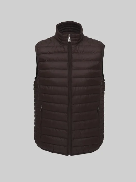 Borgio Kamizelka vestone_br Brązowy Slim Fit