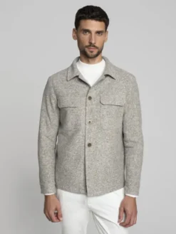 Borgio Koszula orotelli_bz Beżowy Classic Fit