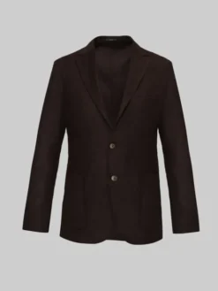 Borgio Marynarka almenno Brązowy Slim Fit