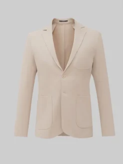Borgio Marynarka genoni Beżowy Slim Fit