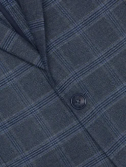 Borgio Marynarka plati Szary Slim Fit