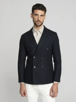 Borgio Marynarka sommariva_g Granatowy Slim Fit