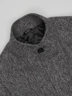 Borgio Płaszcz wełniany rivara_sz Szary Slim Fit