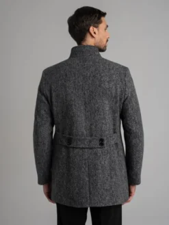 Borgio Płaszcz wełniany rivara_sz Szary Slim Fit