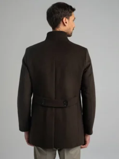 Borgio Płaszcz wełniany rivara_br Brązowy Slim Fit