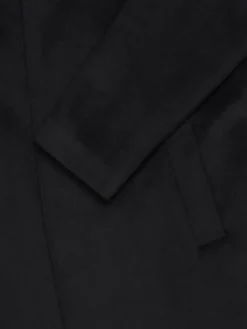 Borgio Płaszcz wełniany serre_01_c Czarny Slim Fit