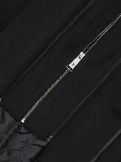 Borgio Płaszcz wełniany serre_01_c Czarny Slim Fit