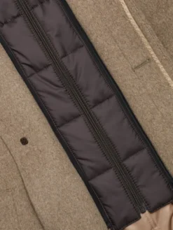 Borgio Płaszcz wełniany sferro Beżowy Slim Fit