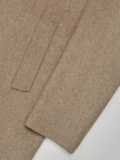 Borgio Płaszcz wełniany sferro Beżowy Slim Fit