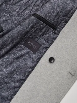 Borgio Płaszcz zimowy sortino Szary Slim Fit