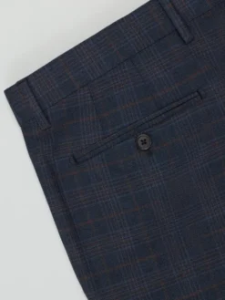 Borgio Spodnie garniturowe carlopoli Granatowy Slim Fit