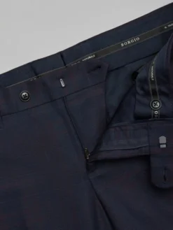 Borgio Spodnie garniturowe lambrate Granatowy Slim Fit
