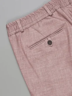 Borgio Spodnie garniturowe lumarzo Różowy Slim Fit