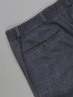 Borgio Spodnie garniturowe lumarzo Granatowy Slim Fit