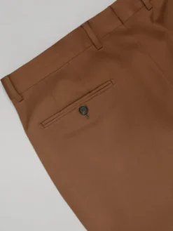 Borgio Spodnie garniturowe lido Brązowy Slim Fit