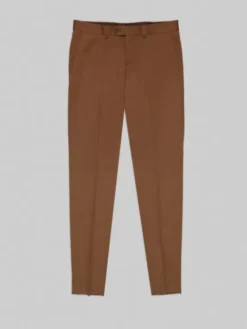 Borgio Spodnie garniturowe lido Brązowy Slim Fit