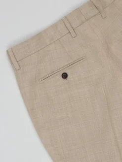 Borgio Spodnie garniturowe Morgano Beżowy Slim Fit