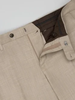 Borgio Spodnie garniturowe Morgano Beżowy Slim Fit