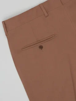 Borgio Spodnie garniturowe monticiano_br Brązowy Slim Fit