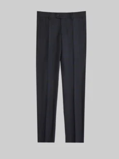 Borgio Spodnie garniturowe naro Granatowy Slim Fit