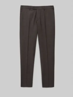 Borgio Spodnie garniturowe Pertosa Brązowy Slim Fit
