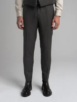 Borgio Spodnie garniturowe Pertosa Brązowy Slim Fit