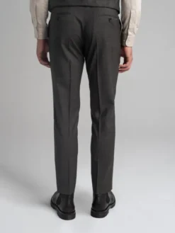 Borgio Spodnie garniturowe Pertosa Brązowy Slim Fit