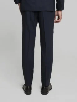 Borgio Spodnie garniturowe parma Granatowy Slim Fit