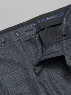 Borgio Spodnie garniturowe rapallo Szary Slim Fit