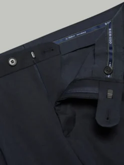 Borgio Spodnie garniturowe turro Granatowy Super Slim Fit