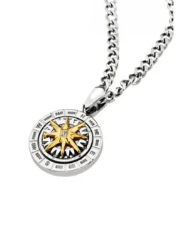 Breil Naszyjnik PRIMAL COMPASS Srebrny